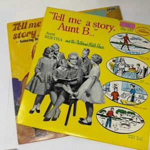 Tell Me a Story Aunt B and Another Vinyl Record LP Children's Bible Hour Lot